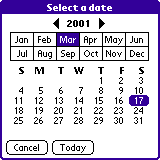 pick-date dialog