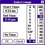 pick-time-range dialog